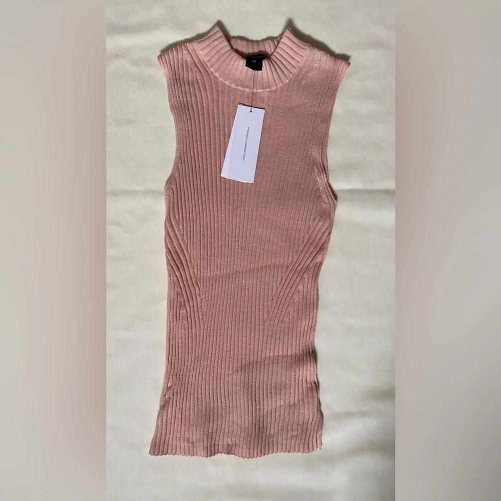 French Connection Judie Ribbed Vest NWT Sz S - Picture 1 of 4